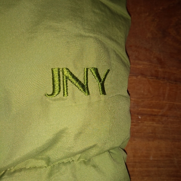 Jones New York Green Studio Puffer Winter Jacket with Fur Trim Hood, Siz… - Picture 7 of 16